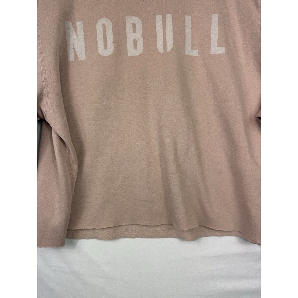 NOBULL Cropped Crewneck Sweater Womens Large Dusty Pink Athleisure - Picture 2 of 4